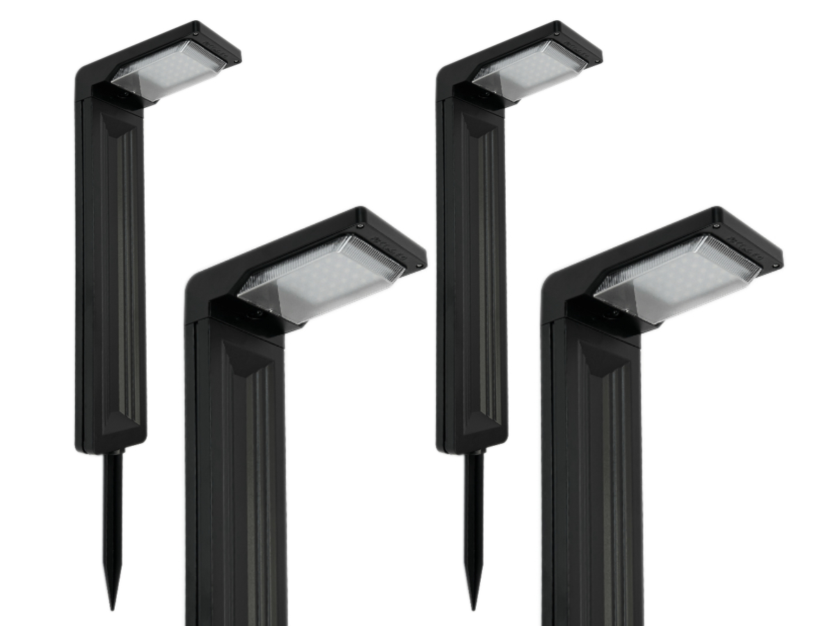 4x słupek solarny LED